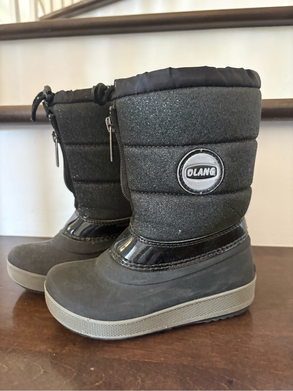 Kids Black Snow Boots